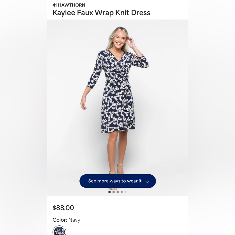 41 Hathorn Jaylee faux wrap dress. NWT. Retail 88‎